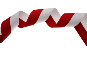 Grosgrain ribbon 20 mm / 0.45 mm white and red