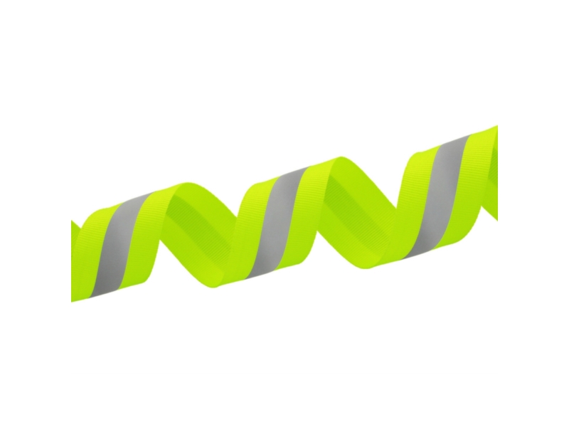 Reflexband 30 mm 0,45 mm Neon-Limettengrün + Reflektor 50 lm