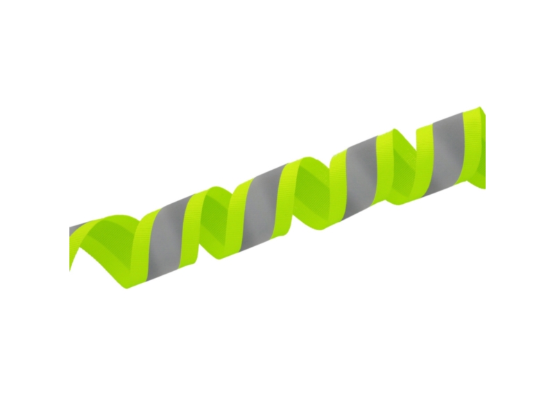 Reflective tape 30 mm 0,45 mm lime neon + reflector 50 mb