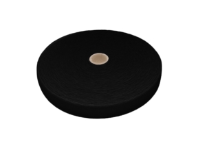Flachgestricktes Gummiband 20 mm (580) Polyester schwarz