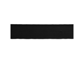 Flachgestricktes Gummiband 20 mm (580) Polyester schwarz
