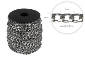 Łańcuszek do torebki metalowy nikiel (2116)