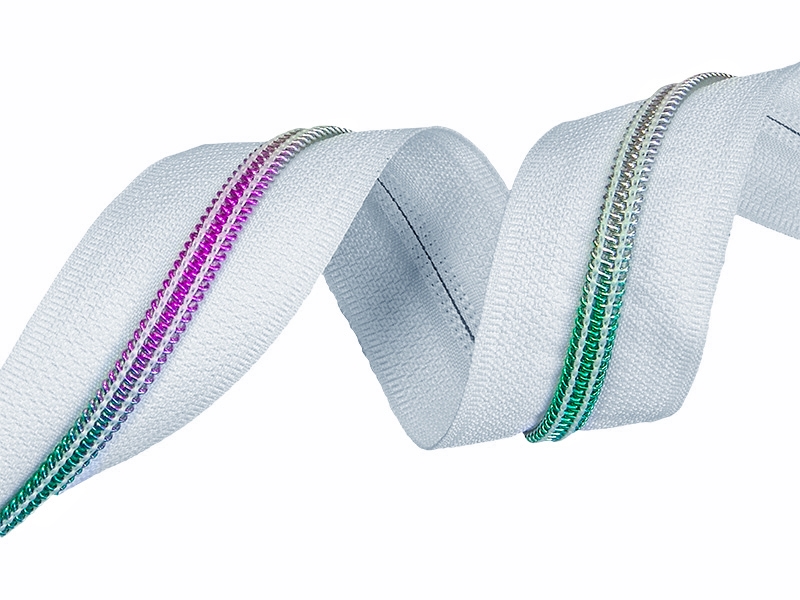 NYLON ZIPPER TAPE 5   RAINBOW (501) WHITE&nbsp 100 MB