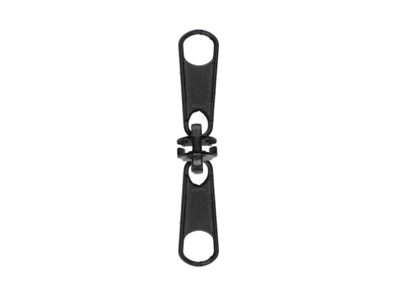DOUBLE SLIDER FOR NYLON ZIPPER TAPES 5 NON LOCK BLACK 500 PCS