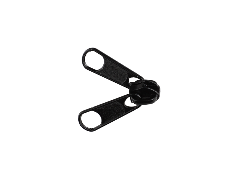 DOUBLE SLIDER FOR NYLON ZIPPER TAPES 5 NON LOCK BLACK 500 PCS