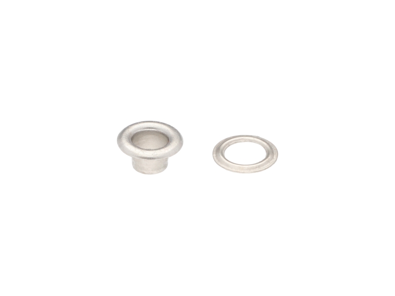 STAINLESS  METAL   EYELET WITH GROMMET 6/11/6 MM NICKEL