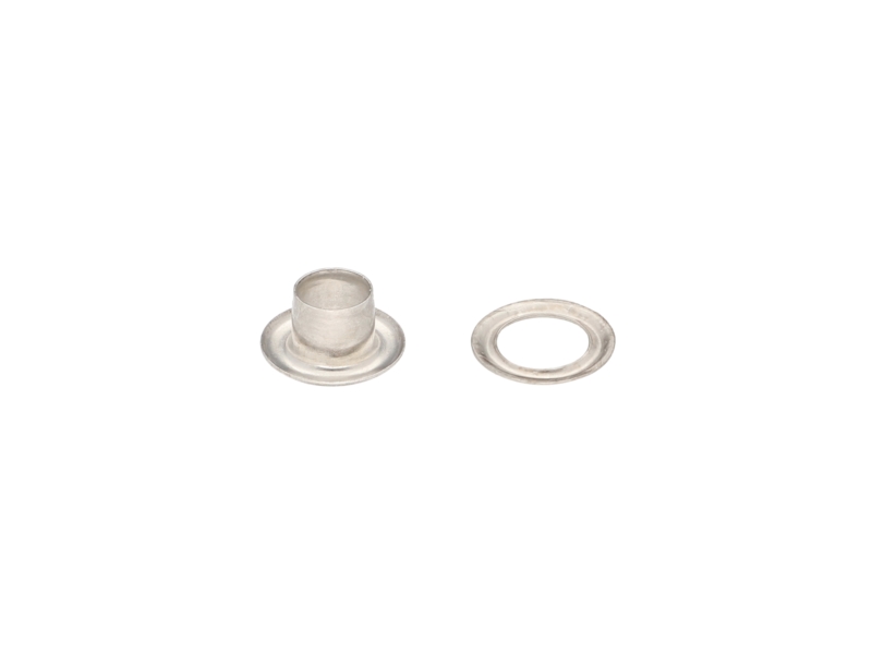ROSTFREI  ÖSE AUS   METALL MIT UNTERLEGSCHEIBE 6/11/6 MM NICKEL