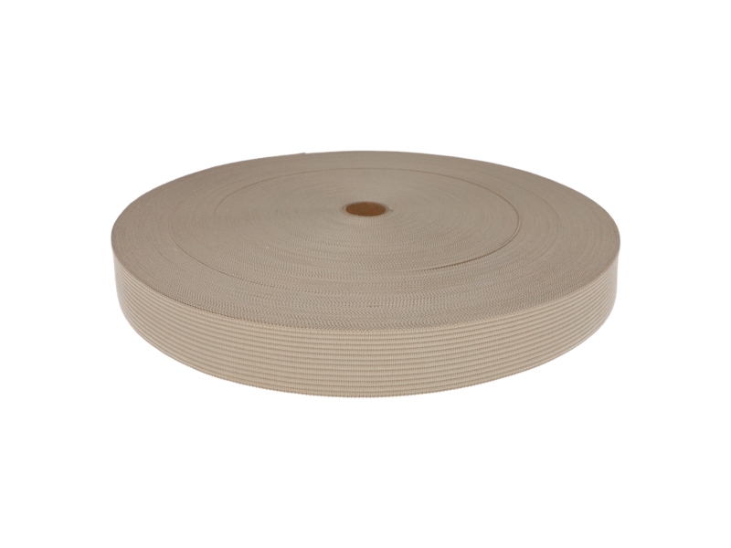 Taśma lamówka dziana 25 mm / 0,50 mm jasnobeżowa (101)