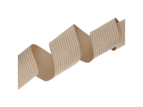 Taśma lamówka dziana 25 mm / 0,50 mm jasnobeżowa (101)