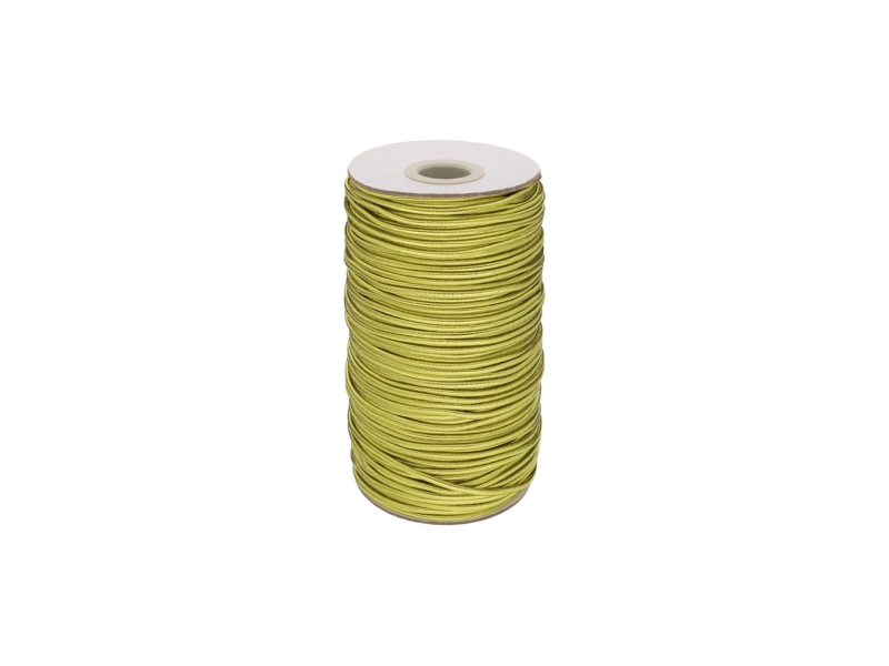 Gummikordel 2 mm Goldpolyester