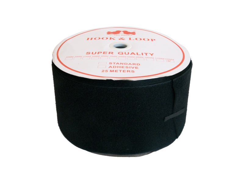 Hook and loop tape  black 580 polyester/nylon loop 25 mb