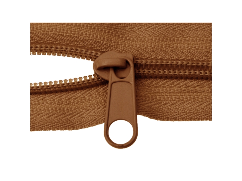 SLIDER FOR NYLON ZIPPER TAPES 5 NON LOCK BROWN 100/500 PCS