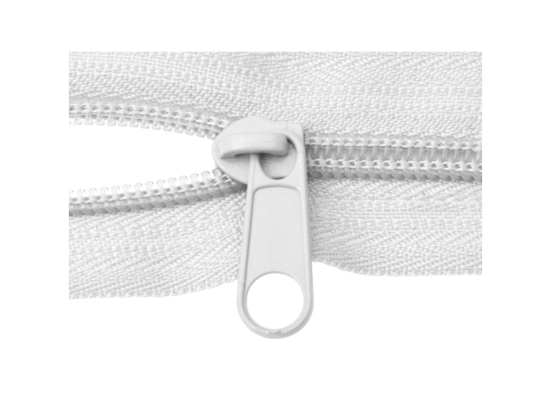 SLIDER FOR NYLON ZIPPER TAPES 8  NON LOCK&nbspWHITE 50/500 PCS