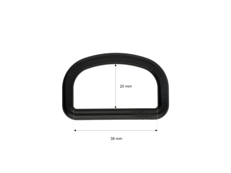 Plastic d-ring 38 mm (0324-8013) aleksy black 100  pcs