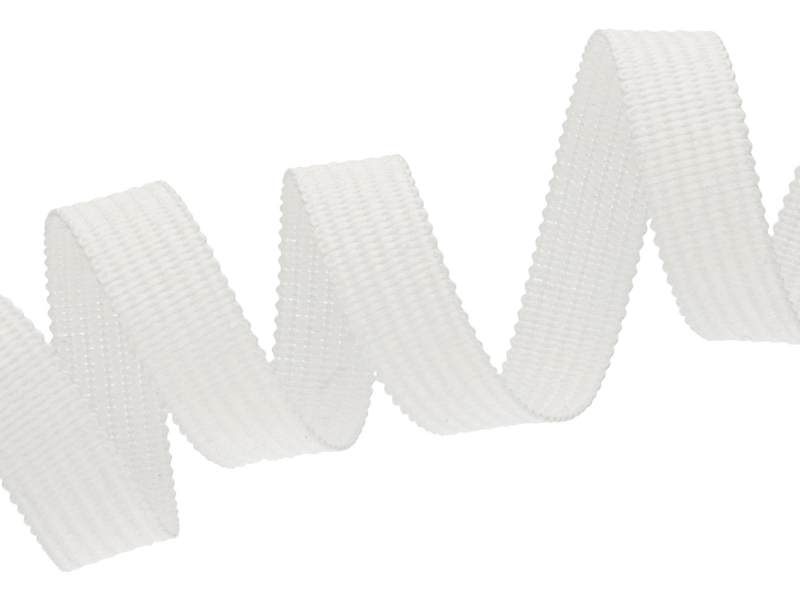 Knitted   twill tape 10 mm white (501)