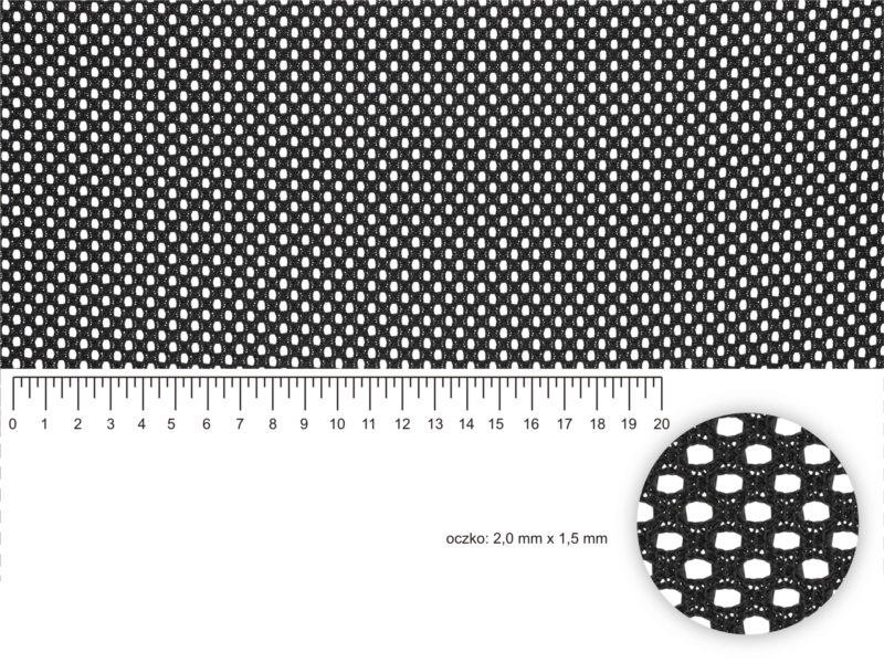 NETZ   SCHWARZ 350 G/M2 155&nbsp CM  LM