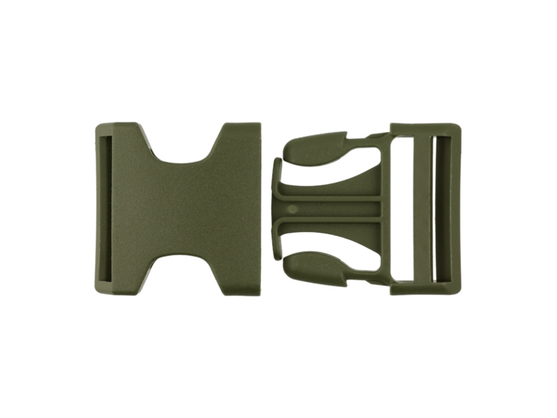 Plastic buckle 40 mm khaki 100  pcs