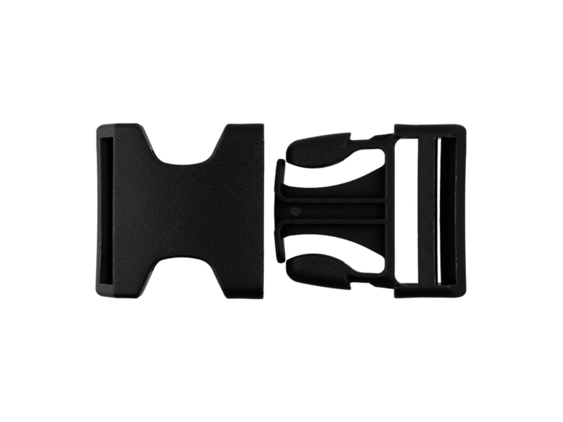 Plastic buckle 40  mm black 100  pcs