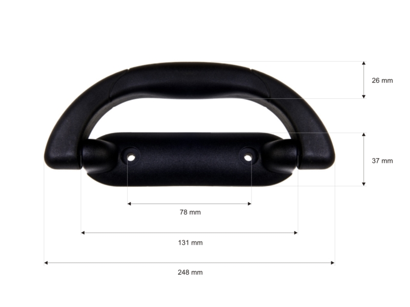 Rączka plastikowa 26/180 mm czarna