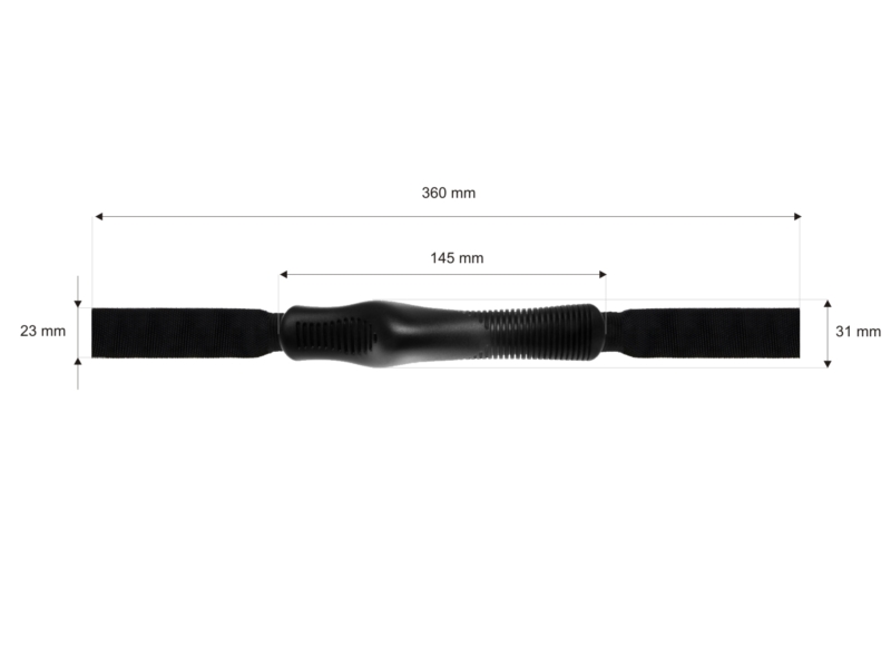 Handgriff aus kunststoff 21/143 mm schwarz 1 st.