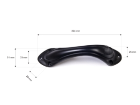 Rączka plastikowa 25/224 mm czarna
