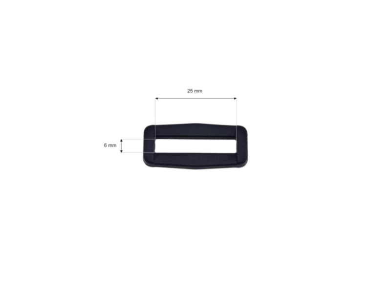 Plastic frame&nbsp25 mm wanda black 100 pcs
