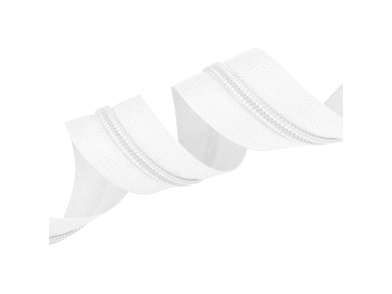 Spiral zipper tape 8 (501) white 22 g/m