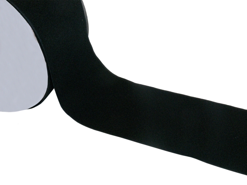 Hook and loop tape  black 580 polyester/nylon loop 25 mb