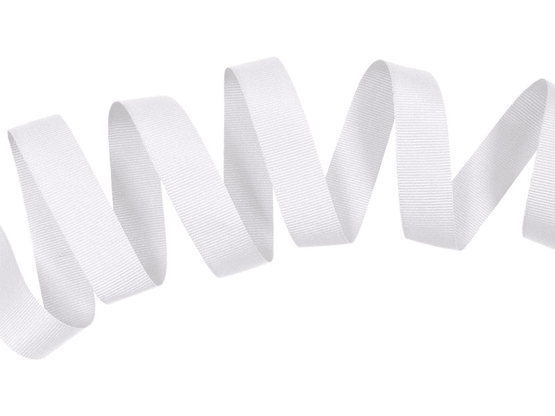 Grosgrain ribbon 15 mm/0,40 mm white (501)
