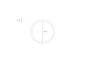 Kółko metalowe 20/2,2 mm czarny nikiel spiralne
