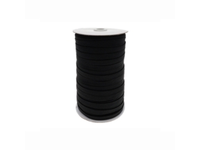 Taśma elastyczna płaska tkana 10  mm (580) czarny poliester
