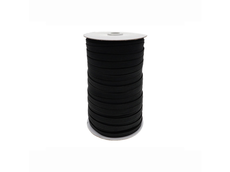 ELASTISCHER BAND  FLACH  GEWEBTE&nbsp10 MM (580)&nbspSCHWARZ POLYESTER 50  LM