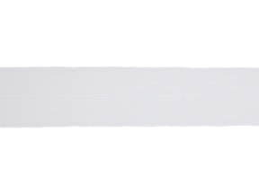 Flachgestricktes Gummiband 50 mm (501) weißes Polyester