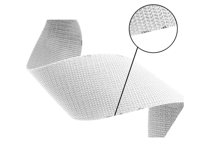 Webbing pp  10  mm / 1,3 mm white 501 second species&nbsp50 mb