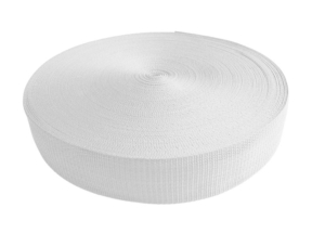 Polypropylen-Trägerband 25 mm / 1,3 mm weiß (501) - zweite Qualität