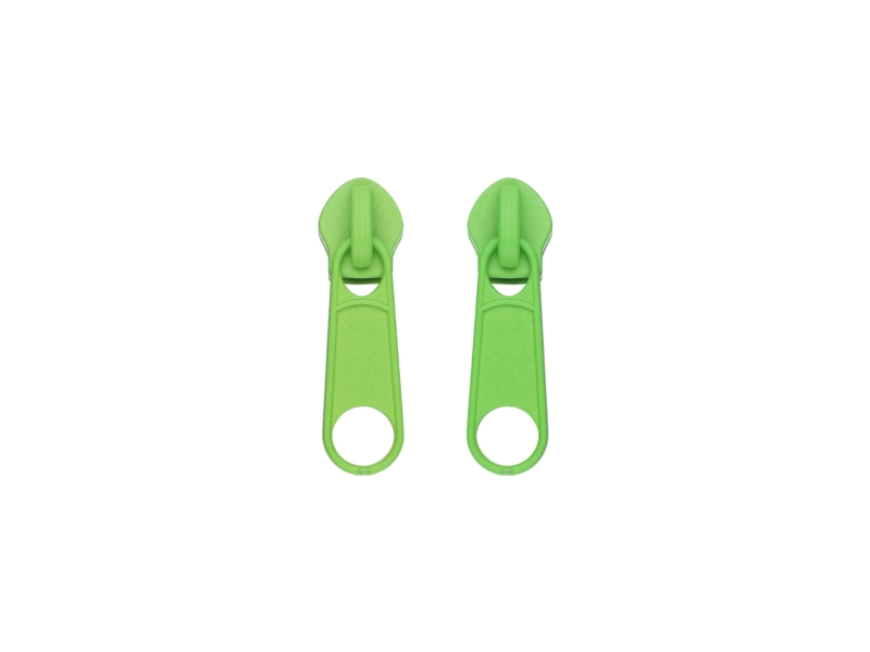 SLIDER FOR NYLON ZIPPER TAPES 5 NON LOCK GREEN 1001-2 500   PCS