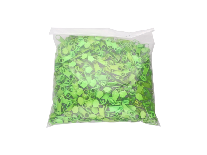 SLIDER FOR NYLON ZIPPER TAPES 5 NON LOCK GREEN 1001-2 500   PCS