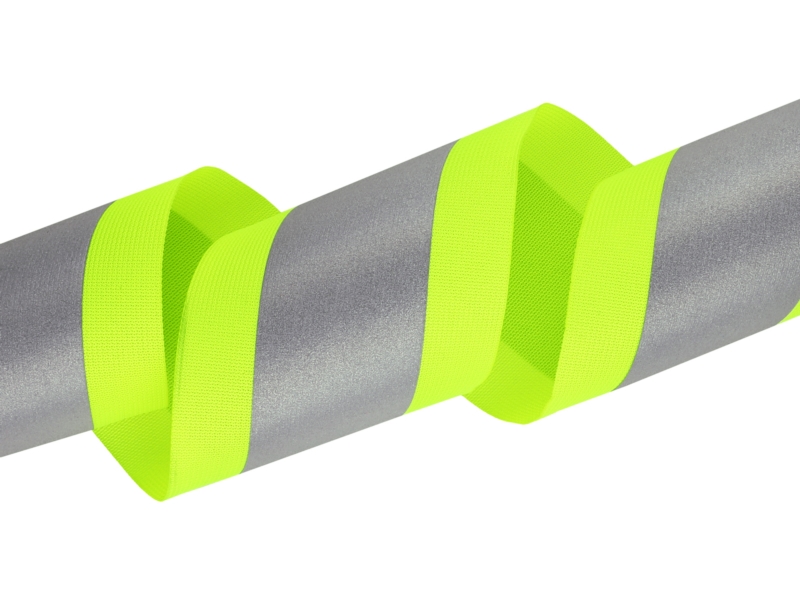 Reflective tape 50 mm 0,45  mm yellow  neon + reflector 50 mb