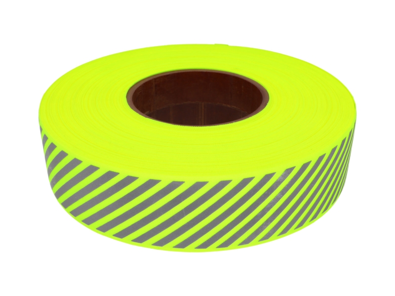 Taśma z odblaskiem 50 mm paski (1005) neon żółty