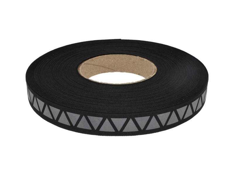 Reflexband  20 mm Schwarz + reflektor 50lm