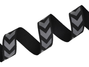 Taśma z odblaskiem 20 mm czarna strzałki