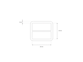 Regulator metalowy 20/20/3 mm nikiel drut