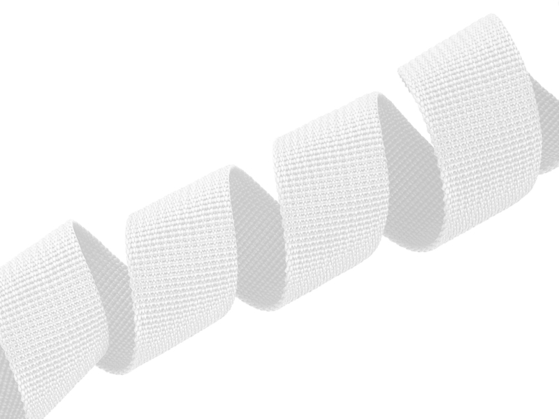 Grosgrain Webbing 25 mm (501) white