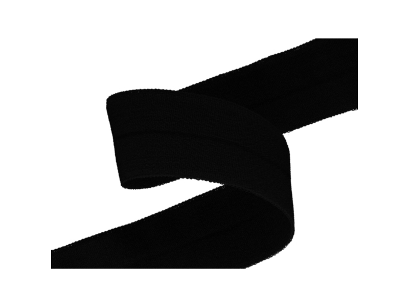 Fold-over elastic 20 mm /0,65 mm black (580)