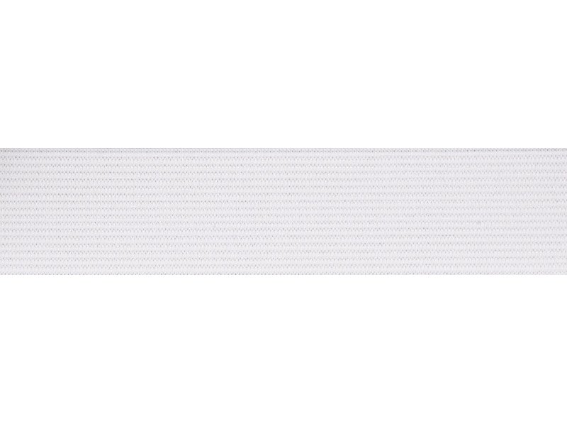 Pruženka hladká pletená 20 mm (501) bílá polyester 25 m
