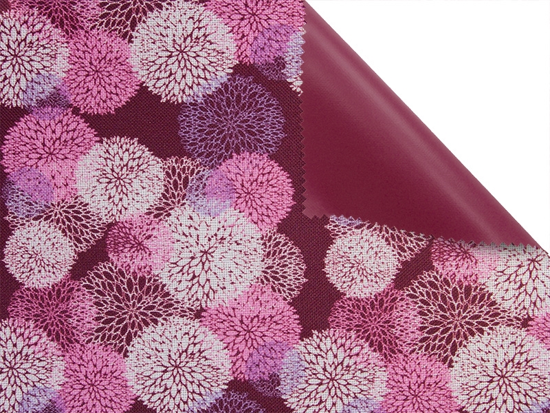 Polyester fabric premium 600d*300d waterproof pvc-f covered dandelions 18 150 cm