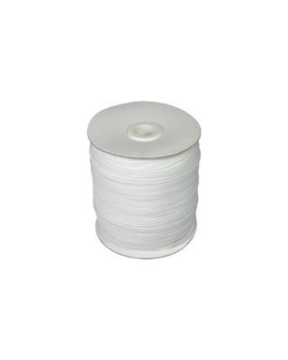 Flachgestricktes Gummiband 4 mm (501) weißes Polyester