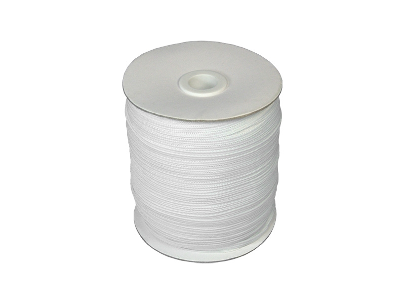 Plochá pletená gumička 4 mm (501) bílý polyester