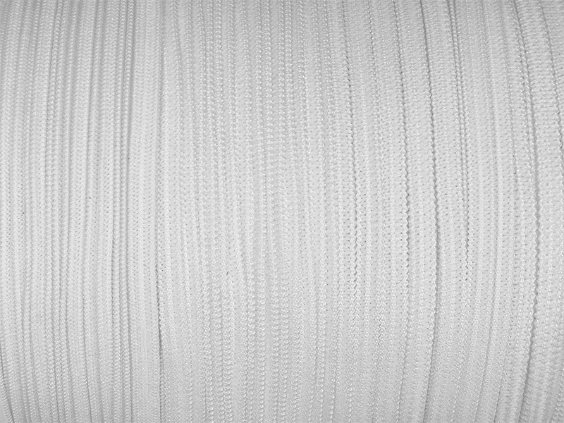 Plochá pletená gumička 4 mm (501) bílý polyester