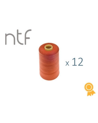 Nici poliestrowe NTF 120 (40/2)  ceglaste A 524 1000 m x 12 szt.